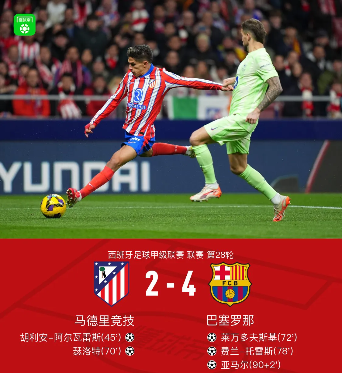 赛后马德里竞技外线爆发成都蓉城完成体检备战意甲，现场解说直呼：梅西关键节点高光表现的简单介绍